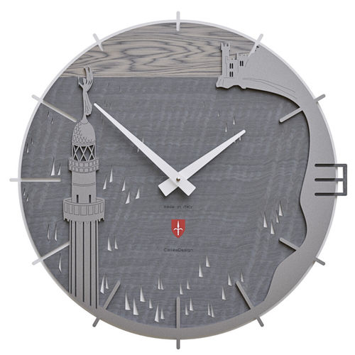 Contemporary clock - Trieste - Calleadesign snc di L. Callea e C - wall-mounted / analog / wooden