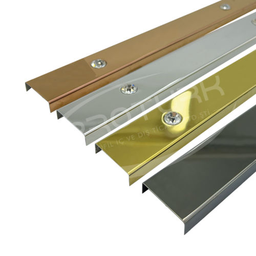 Stainless steel decorative profile - Proturk Profil Sanayi İç ve Dış Ticaret Ltd.Ştı. - ceramic / for tile / rectangular