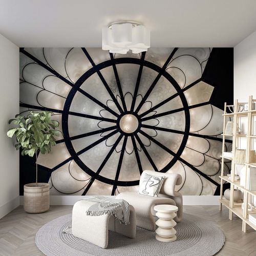 Art Deco wallpaper - D&Ocirc;ME - Kam et Leon - nonwoven fabric / vinyl / floral