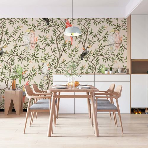 Biophilic design wallpaper - ARBORETUM DES TROPIQUES - Kam et Leon - nonwoven fabric / vinyl / floral