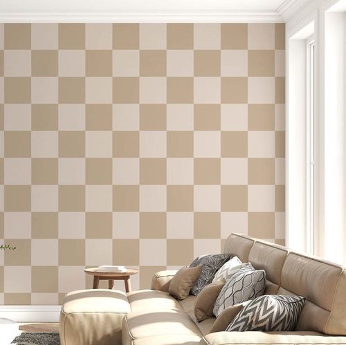 Contemporary wallpaper - DAMIER - Kam et Leon - cardboard / vinyl / patterned