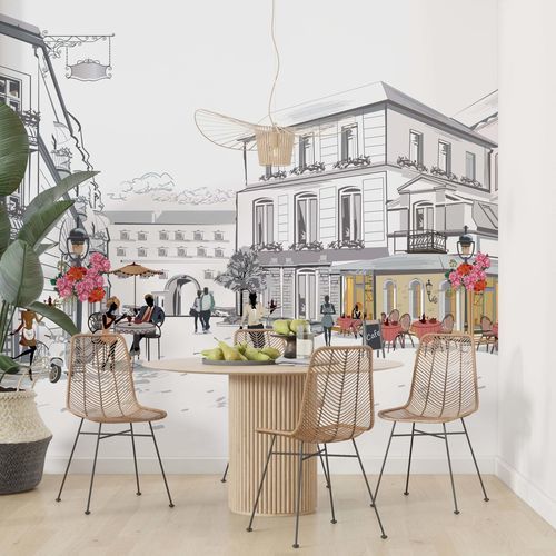 French style wallpaper - IMMERSION PARISIENNE - Kam et Leon - nonwoven fabric / vinyl / scenic pattern