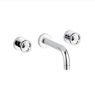 Washbasin mixer tap - AT 26 - KELLER TAPS - wall-mounted / stainless steel / bathroom
