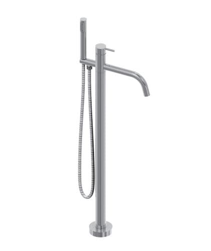 Mixer for bathtubs mixer tap - IX 12 - KELLER TAPS - freestanding / stainless steel / bathroom