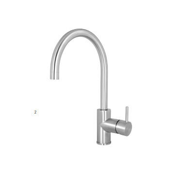 Countertop mixer tap - IX 70 CAO - KELLER TAPS - stainless steel / kitchen / 1-hole