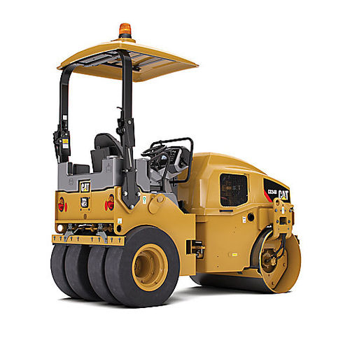Tandem roller compactor - CC34B - CATERPILLAR - single-cylinder / pneumatic tired / vibrating