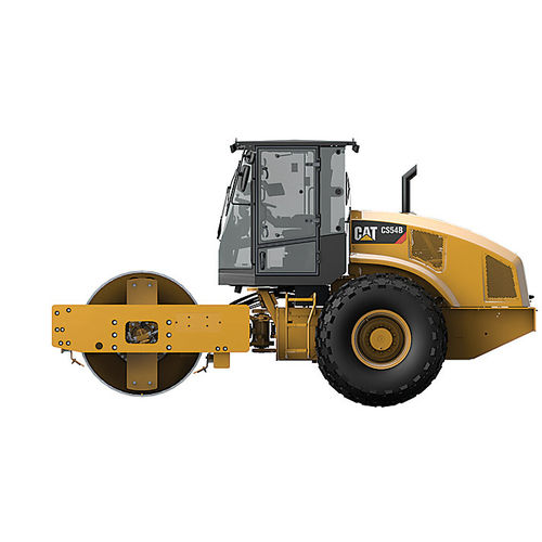 Single-cylinder roller compactor - CS54B - CATERPILLAR - vibrating / for soil