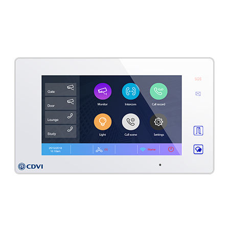 White video door intercom - CDV-47DX - CDVI - black / interior / with camera
