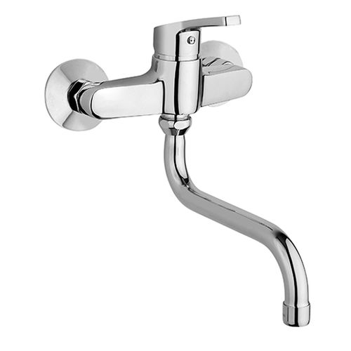 Wall-mounted mixer tap - MIURA : MR..501 - Paini - chromed metal / kitchen / 2-hole