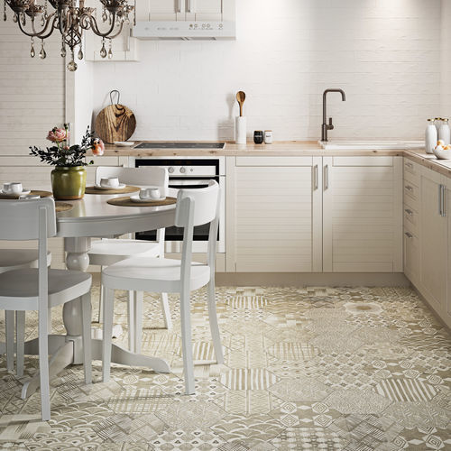 Porcelain stoneware hexagonal tile - TEX - CERAMICAS APARICI - matte / indoor / kitchen