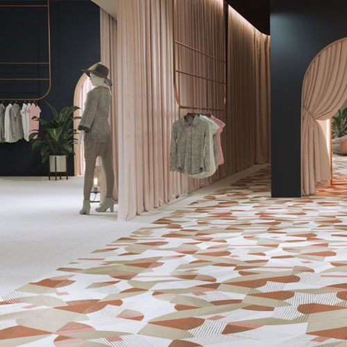 Porcelain stoneware hexagonal tile - LINED - CERAMICAS APARICI - indoor / kitchen / bathroom