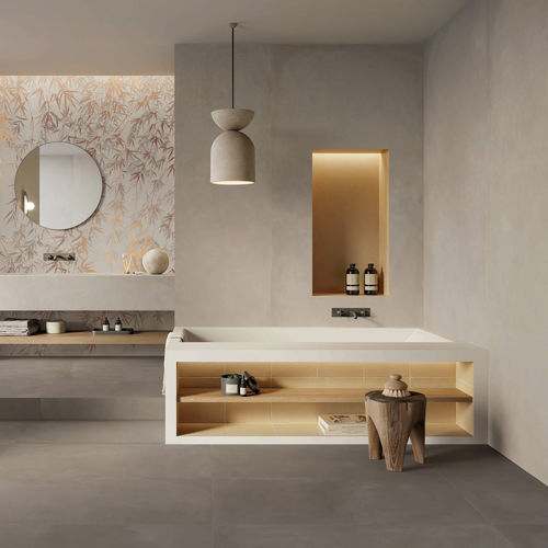 Porcelain stoneware tile - LEAD - CERAMICHE CAESAR - matte / indoor / bathroom