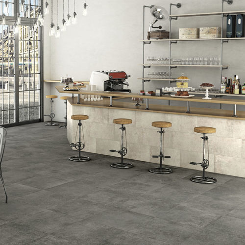 Porcelain stoneware tile - DARK - CERAMICHE CAESAR - matte / indoor / living room