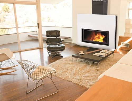 Wood heating stove - PANORAMIC 138 XXL - BRISACH SAS - 0 - 5 kW / 5 kW...10 kW / wall-mounted