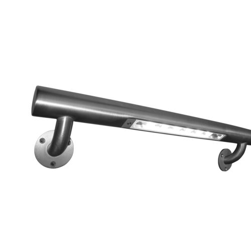 Stainless steel handrail - SCHOOL-LIGHT - LEC LYON - polycarbonate / with integrated LED lighting