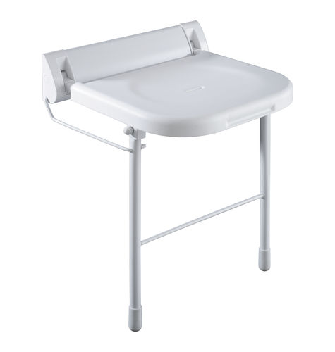 Folding shower seat - 60584 - PRESTO - wall-mounted / plastic / commercial