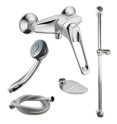 Shower mixer tap - 75549 - PRESTO - wall-mounted / chrome-plated brass / bathroom