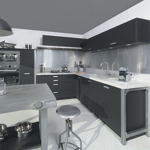 Contemporary kitchen - PHENIX NOIR INGO - PYRAM INDUSTRIES - stained wood / metal / Fenix NTM®