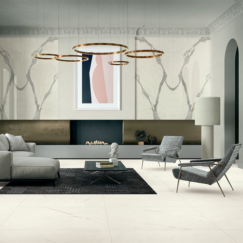 Porcelain stoneware tile - BIANCO LUCE - COTTO D'ESTE - high-gloss / indoor / living room