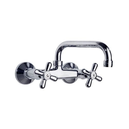 Wall-mounted double-handle mixer tap - 3117C - RAMON SOLER - chrome-plated brass / nickel / kitchen