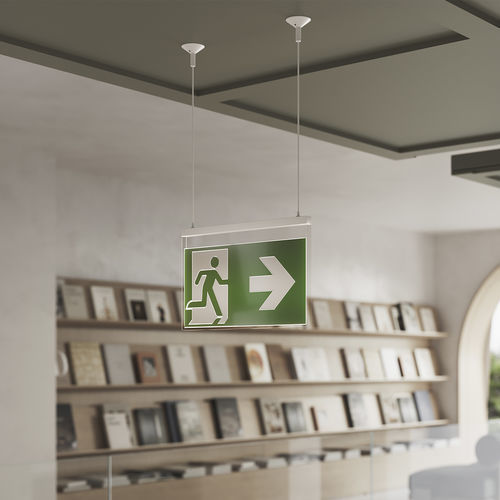 Ceiling emergency light - VIR - Daisalux - square / LED / methacrylate