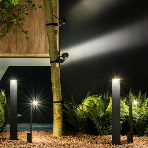 Garden bollard light - ELBO P  - DELTA LIGHT - contemporary / aluminum / opalescent glass