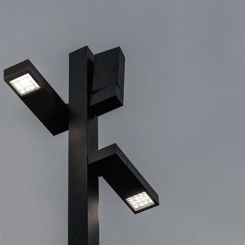 Urban lamp post - POLESANO HEAD - DELTA LIGHT - garden / contemporary / aluminum