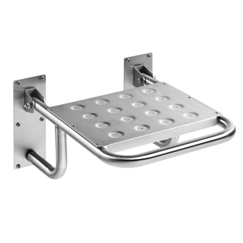 Folding shower seat - ACCESS - ROCA - wall-mounted / stainless steel / commercial