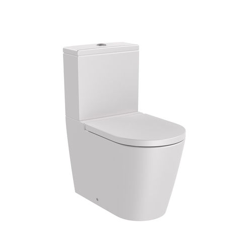 Free-standing toilet - INSPIRA ROUND  - ROCA - porcelain / rimless / modern