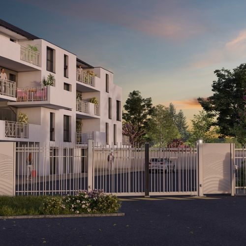 Swing gate - ALLIX® - DIRICKX - pivoting / metal / with bars