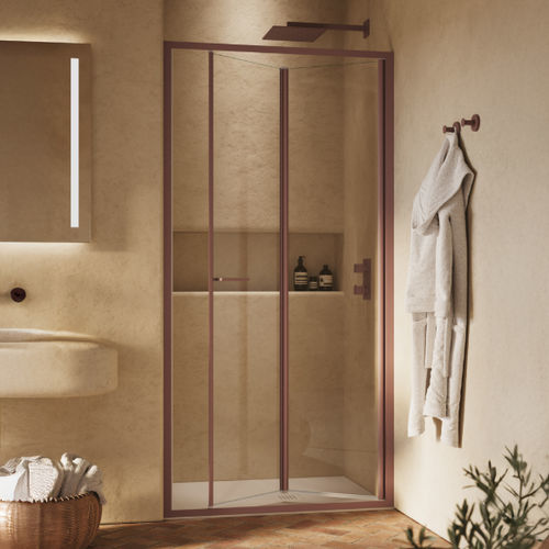 Folding shower screen - B2470 - SAMO - angled / corner / for alcoves