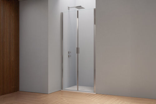 Two-way shower screen - POLARIS SUPER - SAMO - tempered glass / satin-finish glass / tinted glass