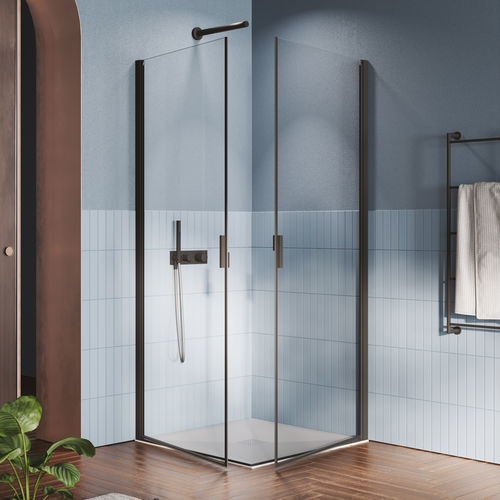 Swing shower screen - HINGED DOOR + HINGED DOOR B2900 - SAMO - square / rectangular / corner