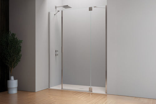 Reversible shower screen - POLARIS SUPER - SAMO - swing / two-way / tempered glass