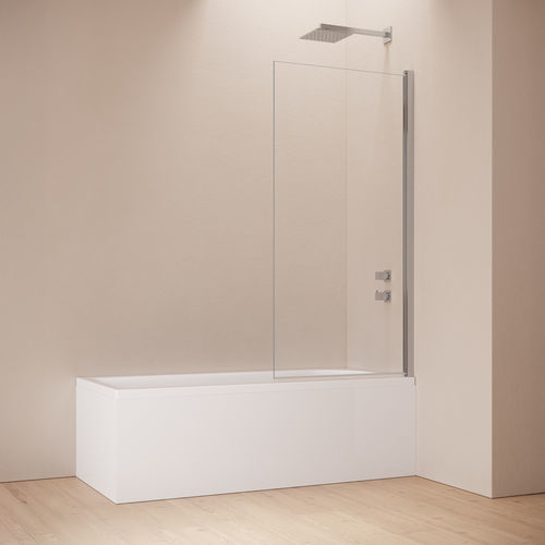 Two-way bath screen - PARETI VASCA - SAMO - pivoting / tempered glass / 1 panel