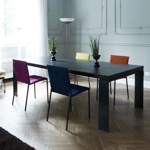 Contemporary table - VITTORIO - Tisettanta - wooden / metal base / rectangular