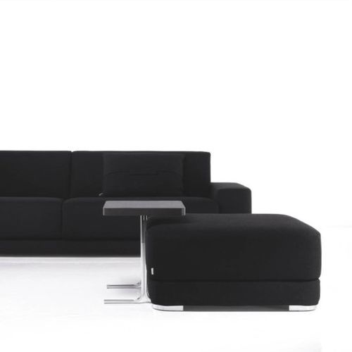 Contemporary ottoman - BLADE - Tisettanta - fabric / leather / square