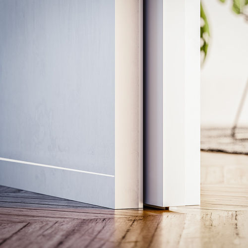White baseboard - SYNTESIS® - ECLISSE - aluminum / rectangular / flush