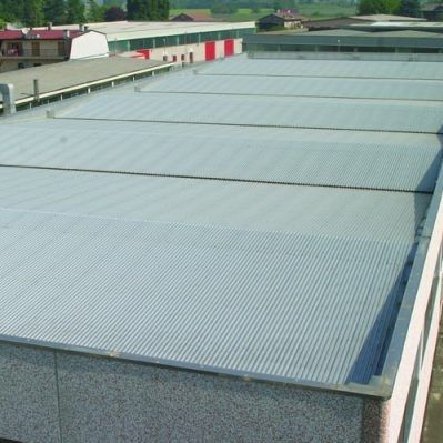 Aluminum roofing sheet - METAPLAK 20 - EDILFIBRO - metal look / corrugated
