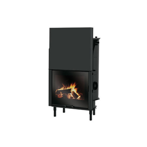 1-sided boiler fireplace insert - H2OCEANO 23 - EDILKAMIN - wood-burning / steel / contemporary