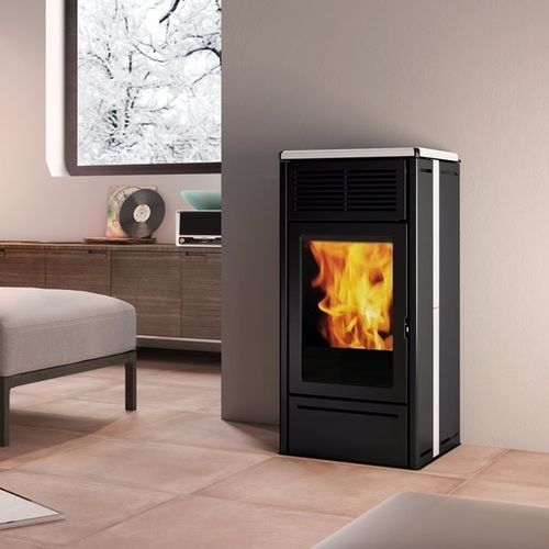 Pellet heating stove - NARA2 PLUS UP - EDILKAMIN - 5 kW...10 kW / 0 - 5 kW / free-standing