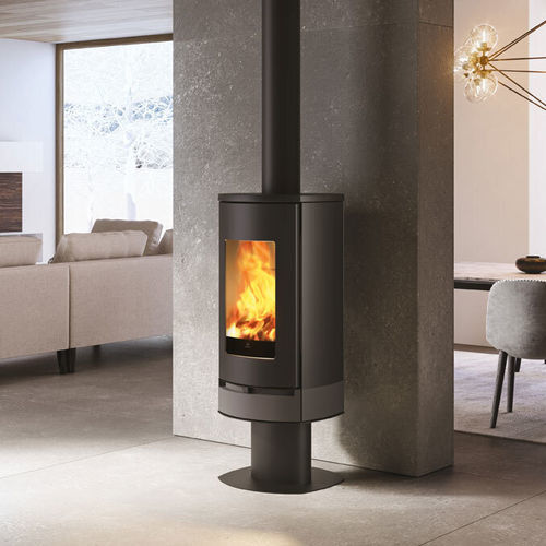 Wood heating stove - CODE J EVO - EDILKAMIN - 5 kW...10 kW / with legs / contemporary