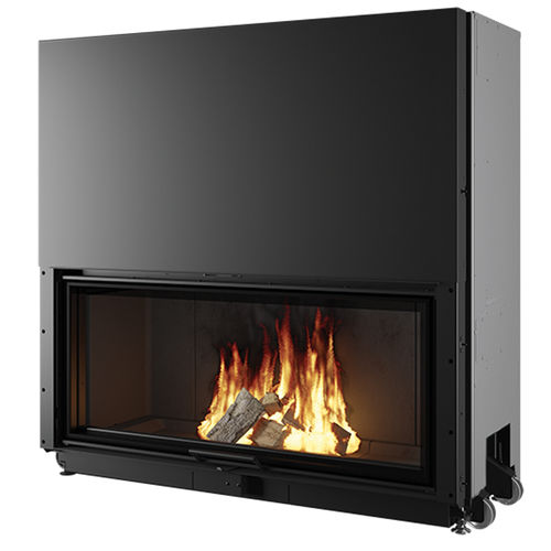Closed wood hearth - WINDO 120 - EDILKAMIN - 1-sided / metal / glass