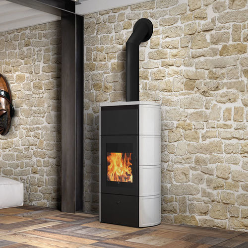 Ceramic heating stove - FLAMMA 14 - EDILKAMIN - wood / 10 kW...20 kW / free-standing
