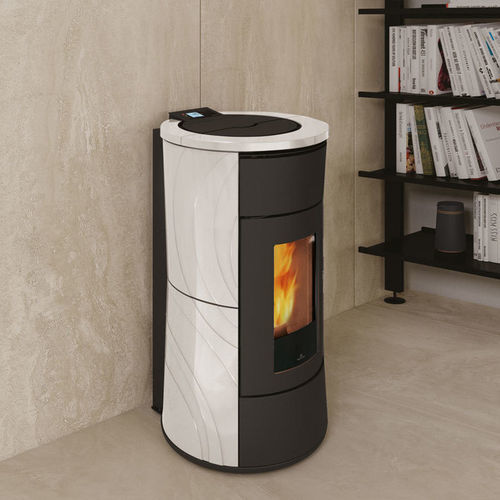 Ceramic heating stove - CHERIE H - EDILKAMIN - wood / 0 - 5 kW / 10 kW...20 kW
