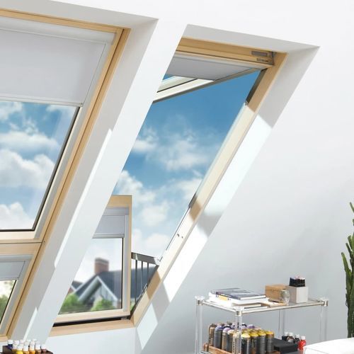 Aluminum balcony window - FGP-X P50 APMX - FAKRO - pine / top-hung / triple-glazed