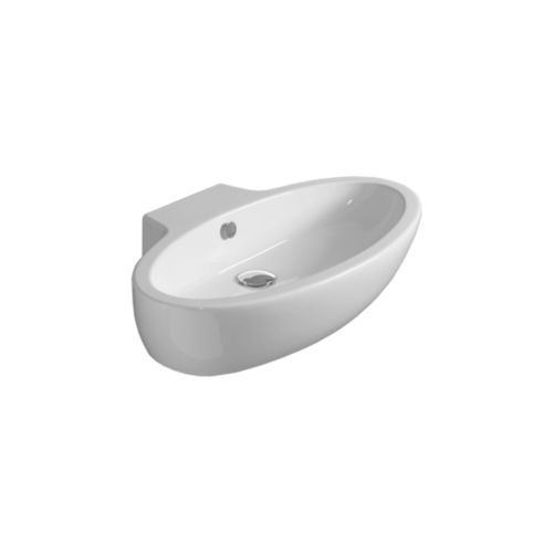 Wall-mounted washbasin - LFT 34 - SIMAS ACQUA SPACE - ceramic / oval / without hole