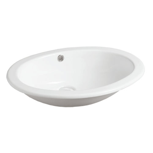 Built-in washbasin - S 50P - SIMAS ACQUA SPACE - ceramic / oval / without hole