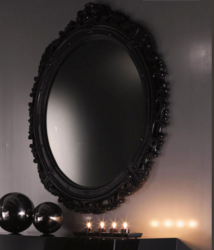 Wall-mounted mirror - VALE - KHAOS - New Baroque design / oval / wooden