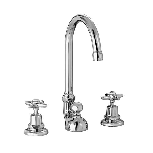 Double-handle washbasin mixer tap - 3226 - RUBINETTERIE STELLA - countertop / chrome-plated brass / bathroom